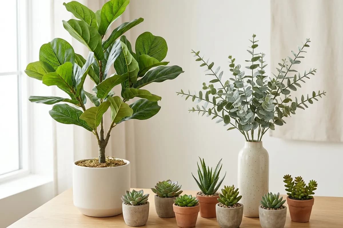 Flores e plantas artificiais