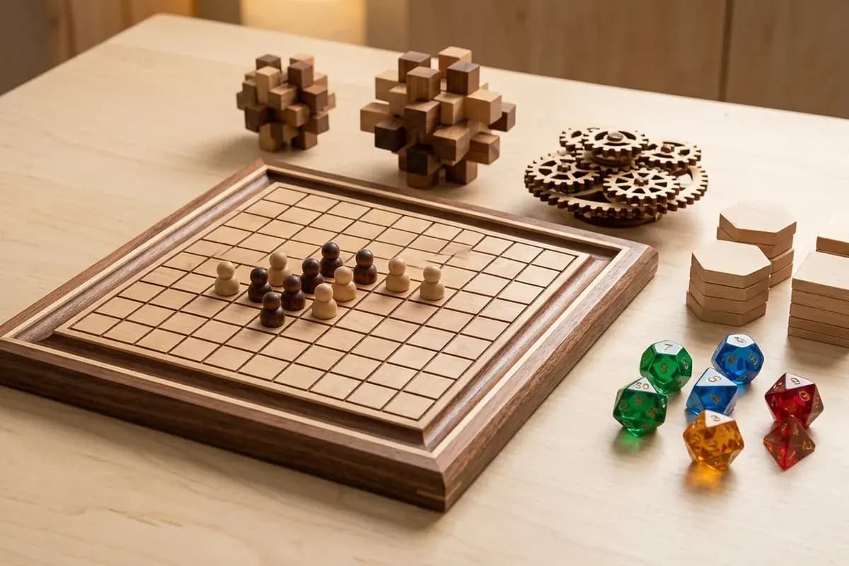 Jogos de tabuleiro e quebra-cabeças