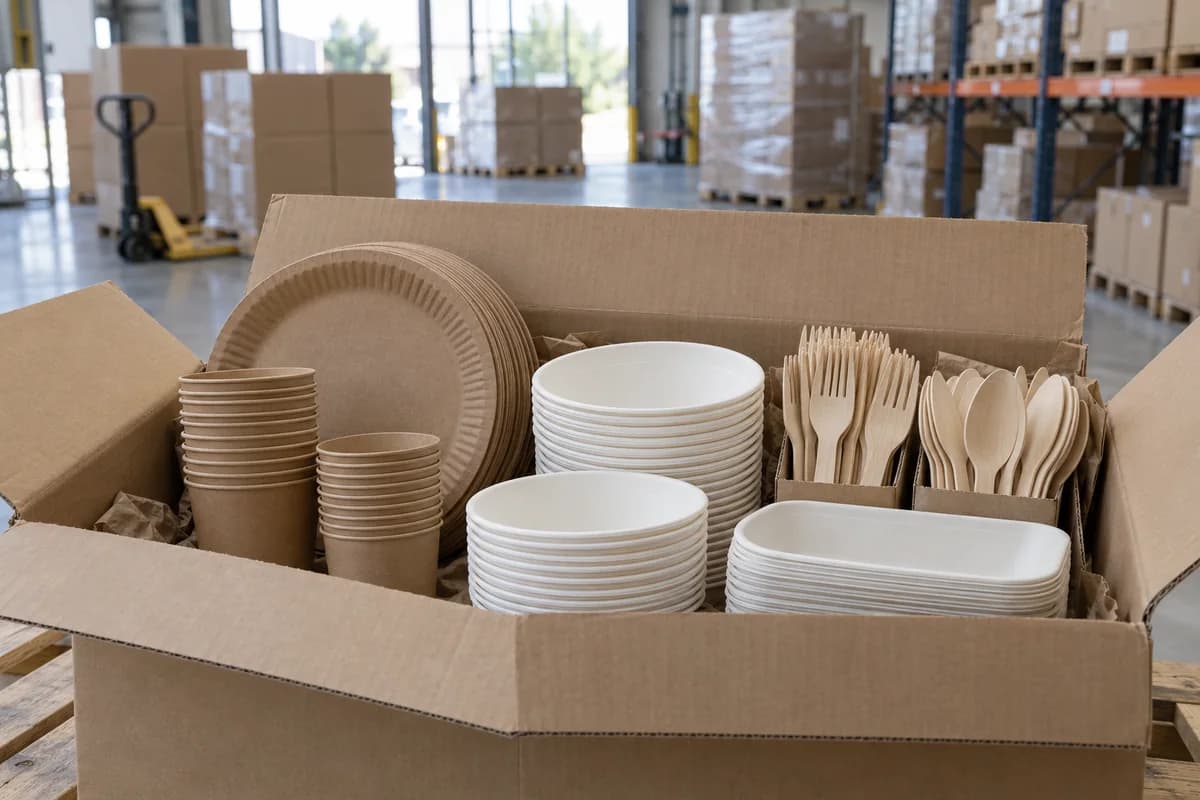 Descartáveis e talheres para alimentação